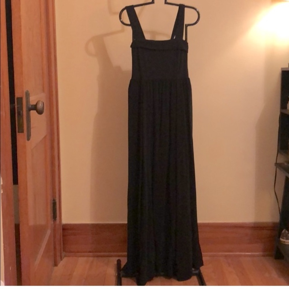 Anthropologie long black dress